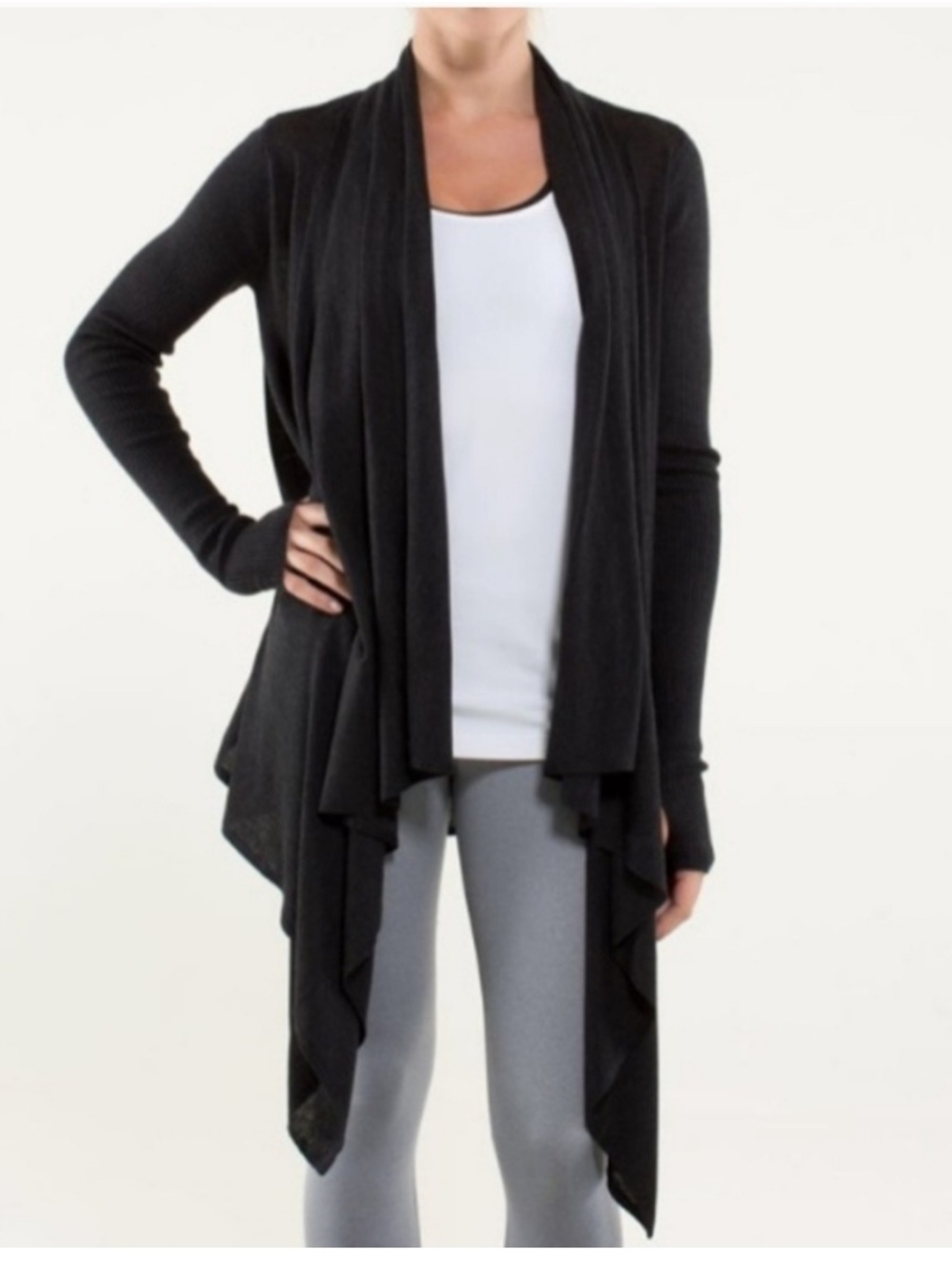 lululemon athletica black Open-Front Cardigan